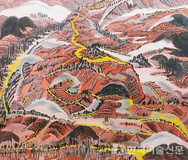 공점산수&nbsp;&middot; 화선지에 먹, 수간채색&nbsp;&middot; 80 * 65cm&nbsp;&middot; 2020년