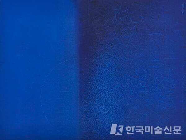 .만다라-BLUE &nbsp;oli on canvas &nbsp;72.5x96.5cm ( 사진 제공= 김갑진 작가 )