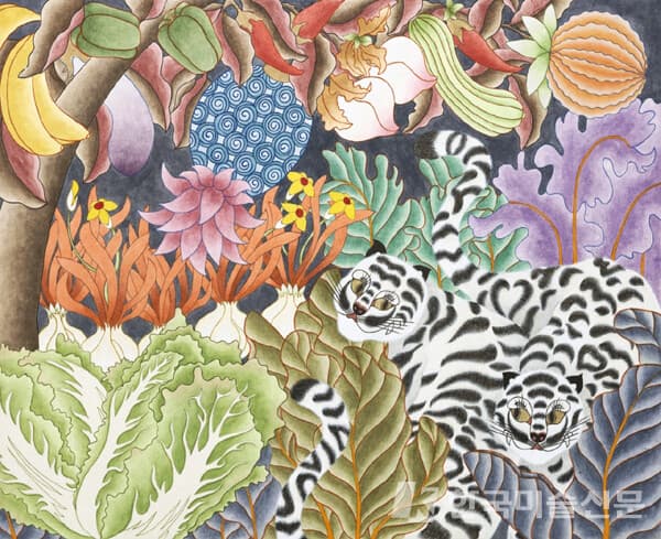 이경숙, Special Day, 장지에 채색, 85x65cm, 2021(사진=레지나 갤러리)