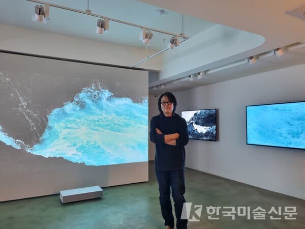 영화감독 민병훈 감독의 미디어아트 '영원과 하루' 전시회(사진=이미희 기자)