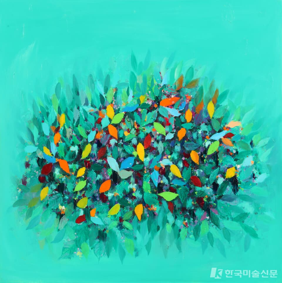 채집된자연 90 x90cm&nbsp; oil on canvas 2020
