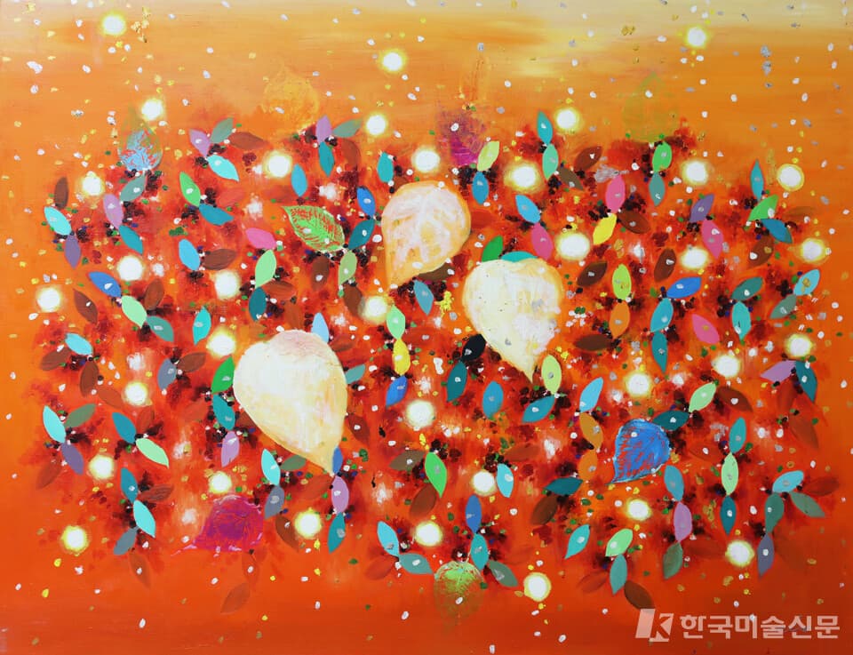 Conversation of Grass1142&nbsp; 풀들의 대화Mixed media 116.7&times;91cm&nbsp; 2020