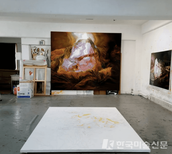 진 마이어슨 작가의 작업 공간 (사진=이미희 기자)