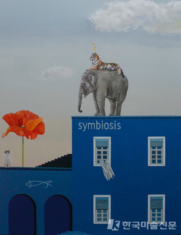 남지형, Symbiosis, 91.5x73.0cm, Oil on canvas & Mixed media, 2022 [사진=작가제공]