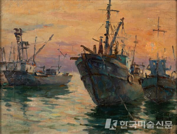 항구_1960Oil on canvas_33.5x44.5cm이쾌대대구미술관 소장 Daegu Art Museum