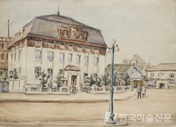 은행이 있는 거리_연도미상 UndatedWatercolor on Paper_32x44cm서동진(사진=대구미술관)