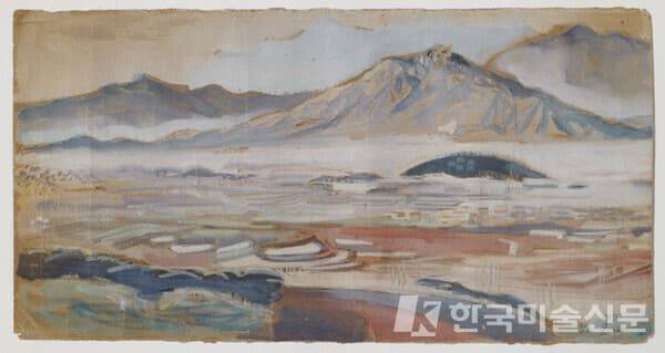 경주 풍경_1938Watercolor on Paper_25.5x48.5cm이인성
