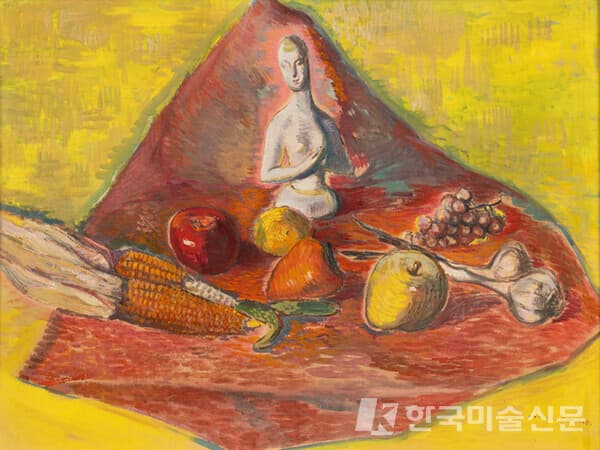 석고상이 있는 정물_1934Watercolor on Paper_이인성