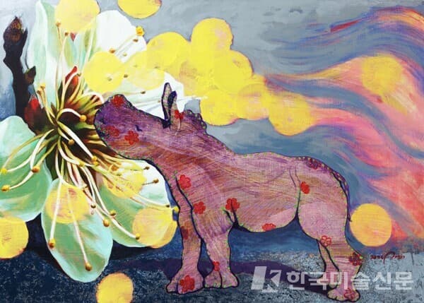 바람 265.1x90.9cm 아크릴 외 혼합재료2020​