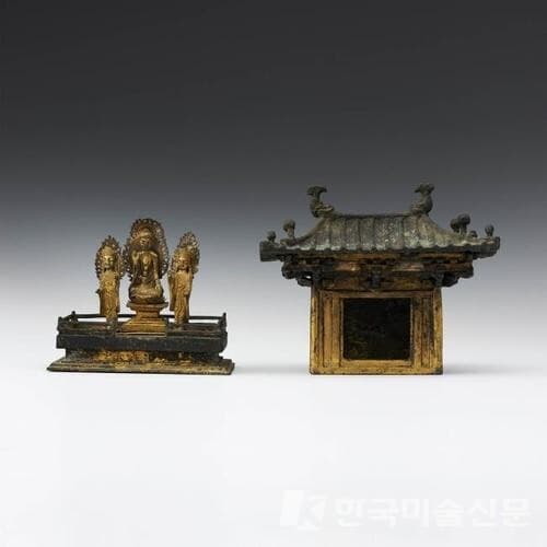 국보 '금동삼존불감'. 케이옥션 제공