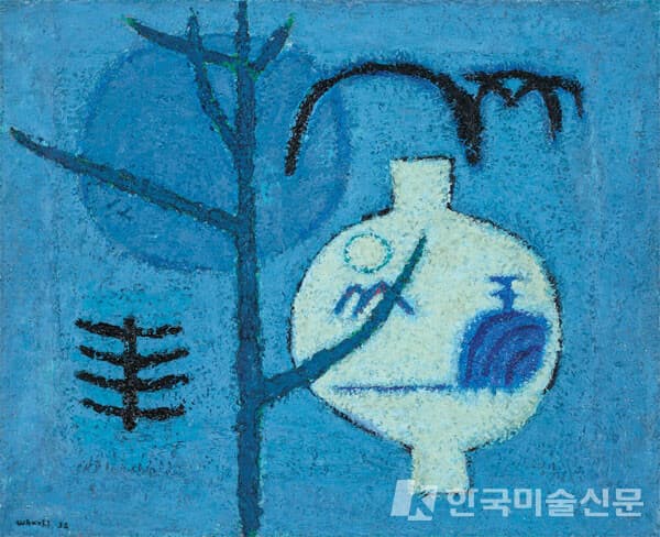 김환기 1958년작 `항아리` (50&times;60.6cm). [사진 제공 = 케이옥션]