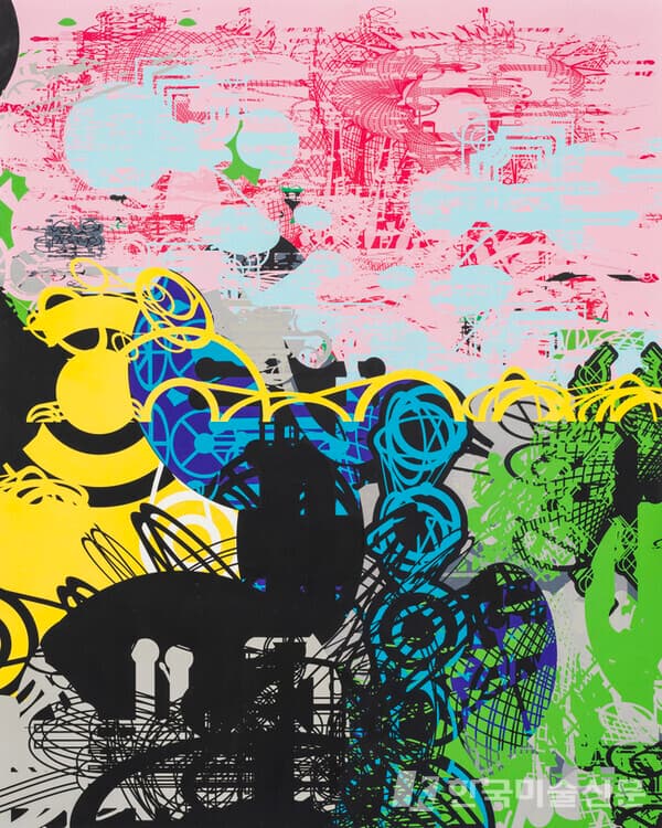 ▲ The Fortress of Sense (J 322), 2017-2018, Acrylic on panel, 203.5 x 162.5 cm 사진=PKM갤러리