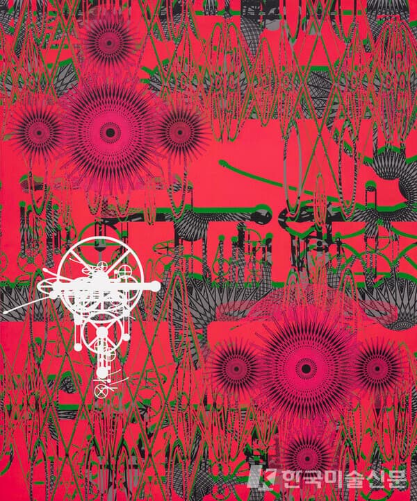 ▲ The Fortress of Sense (L 120), 2015, Acrylic on panel,183.5 x 152.5 cm 사진=PKM갤러리