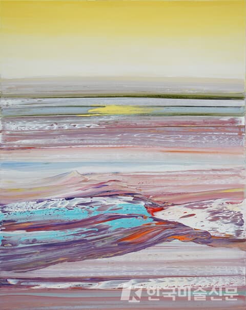 ▲&nbsp;김혜선, Wind wave 2022-4Oil on Canvas , 90.9 x 72.7cm, 2022