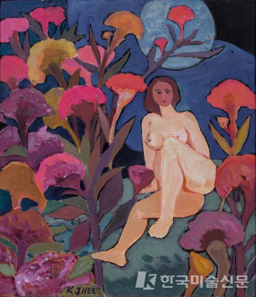 ▲&nbsp;김정희, 야화53 x 45cm, Oil on Canvas
