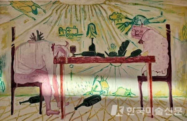 왕선정. 에덴극 연작.173-5의 기다림. 2017