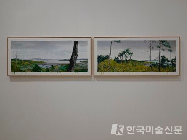 (왼쪽) , 2006. 캔버스에 피그먼트 프린트와 아크릴, 48x107.5cm.&nbsp;(오른쪽) , 2006. 캔버스에 피그먼트 프린트와 아크릴, 48x107.5cm.&nbsp;