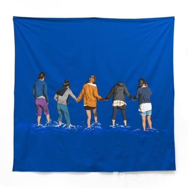 이우성, , 2017, 천에 아크릴릭 구아슈, 210&times;210cm, 서울시립미술관 소장