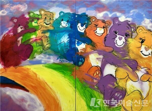 이은Rainbow Slideacrylic, oil, spray, conte on canvas_ 193.9x260.6cm2022