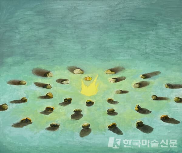 노형규, Wort der Liebe (사랑의 말), 2021, 캔버스에 유채, 72.7&times;60.6cm