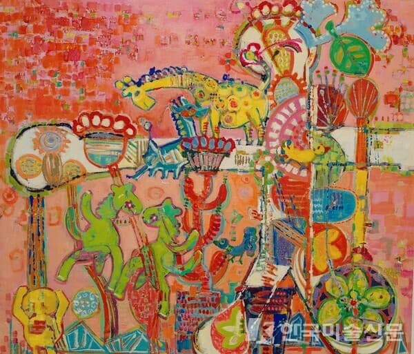 캔버스에 유채, 아크릴100x112cm (60호), 2018
