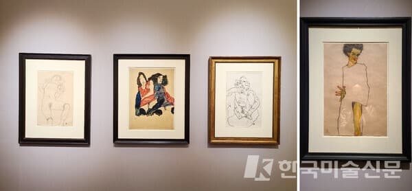 영국의 리처드 내기 갤러리가 전시한 에곤 실레의 작품들 (사진=프리즈 서울)
