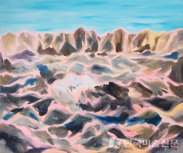 ▲ 희랑, 현무산수61 x 73cm, 캔버스에 유화, 2022