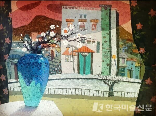 기억속으로. 캔버스에 유채, 혼합 재료113x146cm (80호), 1997