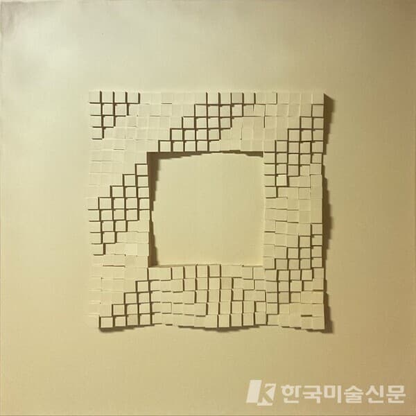 The Pixel&nbsp;캔버스에 혼합 재료73x73cm (30호), 2022