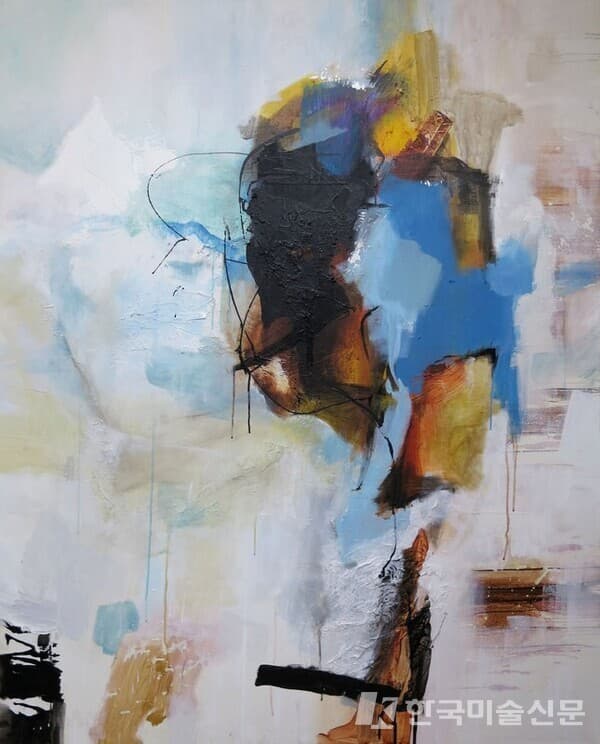 untitled&nbsp;캔버스에 혼합 재료, 아크릴, 유채162x130cm (100호), 2014