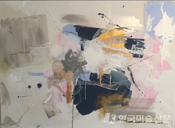 untitled&nbsp;캔버스에 혼합 재료, 아크릴73x100cm (40호), 2016