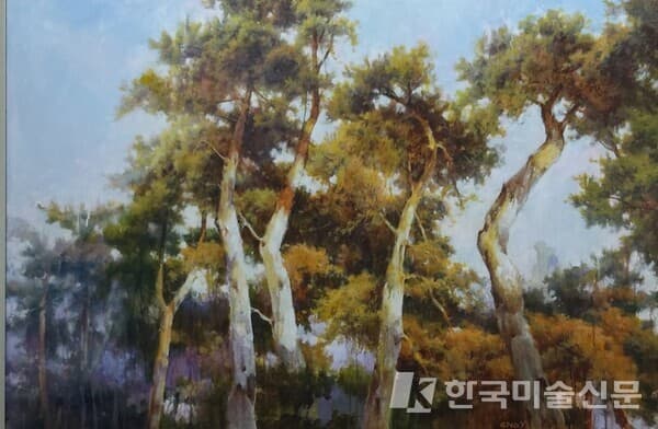 황금송&nbsp;캔버스에 아크릴80x117cm (50호), 2009