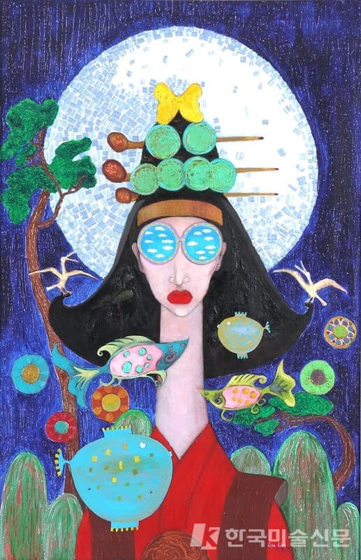 스위밍에고 황후의 꿈&nbsp;캔버스에 아크릴100x65cm (40호), 2021