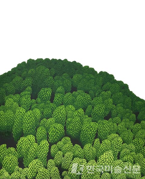 ▲ 변현진, 인공 산Color on Korean Paper, 160 x 130cm, 2022