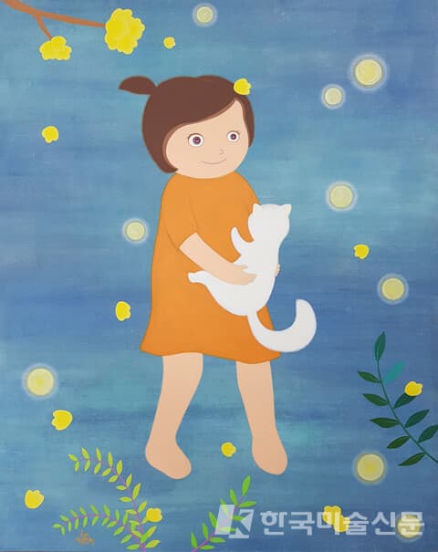 ▲ 이소명, SONG OF NATURE91 x 73cm, 장지에 채색, 2022