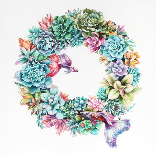 좋은 날 2&nbsp;아르쉬지에 아크릴, 수채45x45cm (10호), 2021&nbsp;
