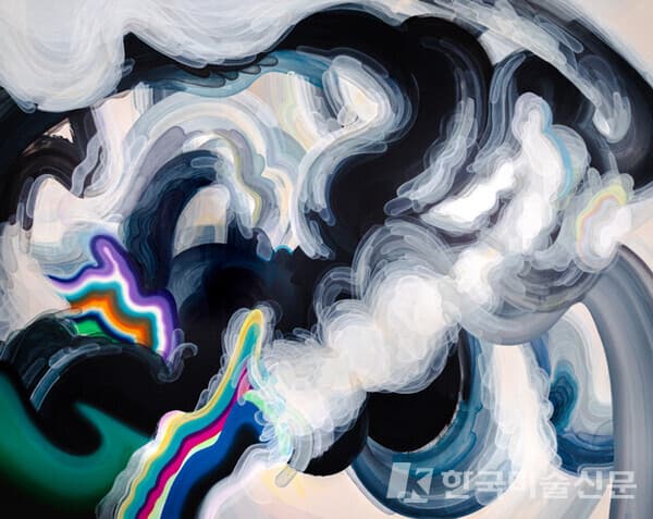 ▲ 마혜련, 첩첩의 정도227.3 x 181.8cm, Acrylic on Canvas, 2021