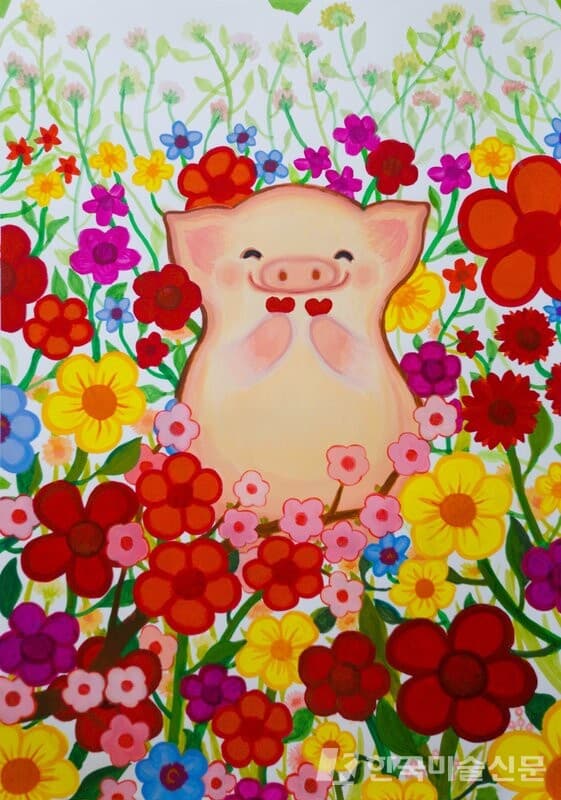 행운의 꿈&nbsp;종이에 유채, 아크릴59x42cm (12호), 2022 (사진=작가 SNS)