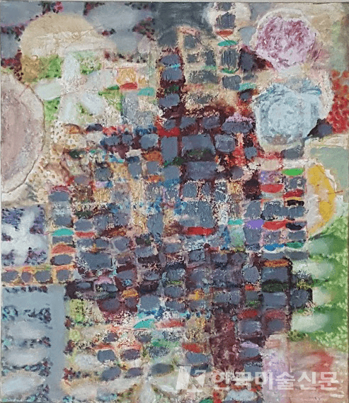 기억의 정원 53x45.5cm paper,acrylic on canvas 2019 (사진=피카디리미술관 온라인 갤러리)