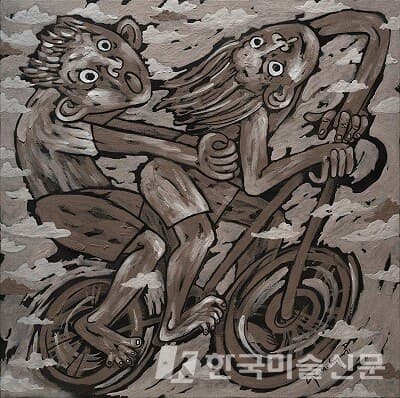 Better Together II120x120cm 캔버스에 석채,과슈,혼합재료 2022