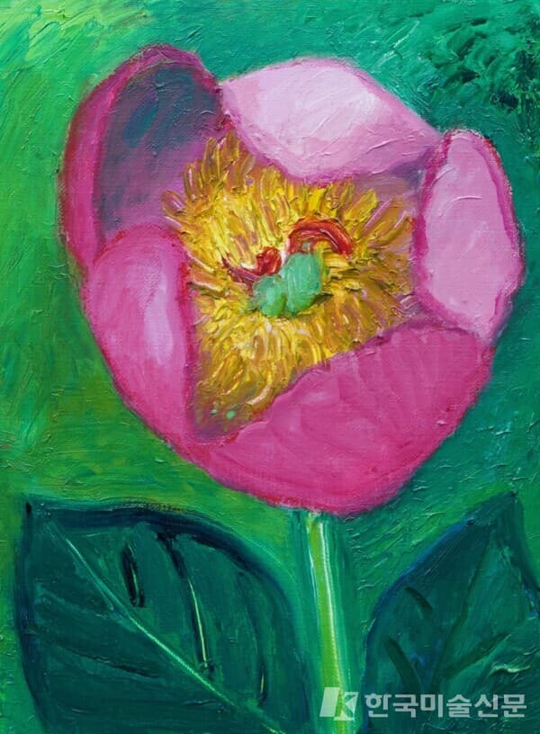 마지막 꽃-산작약허윤희, 34x 25cm, oil on canvas, 2022