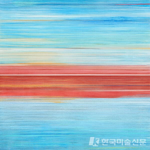 가보지 못한 와디럼이정란, mixed media on PVC board, 120 x 120 cm