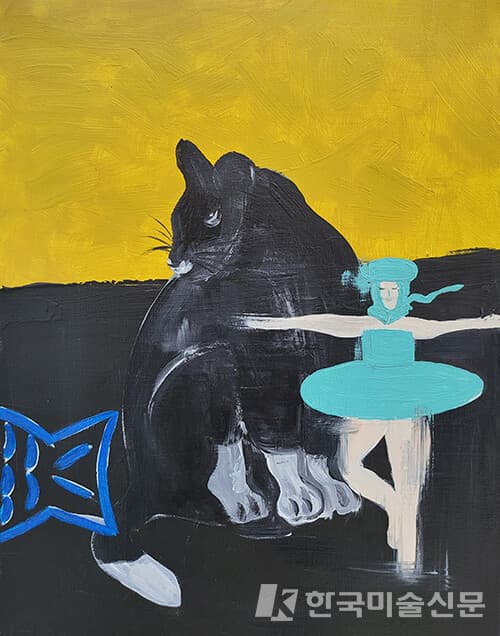 잘 먹겠습니다 Bon appetit윤정원 Jeongwon Yoon, 잘 먹겠습니다 Bon appetit, 2022, Acrylic on canvas, 41 x 31.3cm