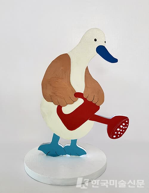 정원사 Gardener윤정원 Jeongwon Yoon, 정원사 Gardener, 2021, Acrylic on aluminum, LED, 32 x 25cm