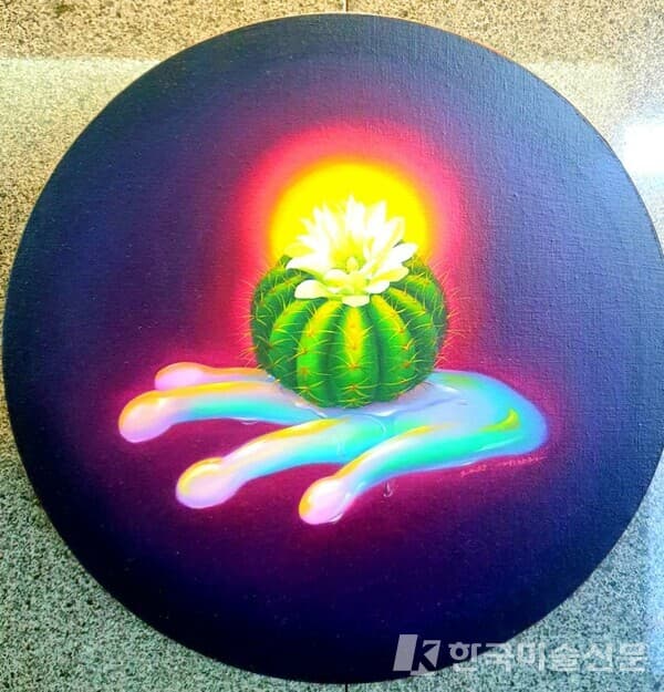 김별, 침묵으로 피워낸 꽃Oil on Canvas, &Oslash;40cm, 2022​