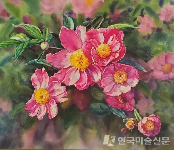 유월의 모란 / 김경숙Watercolor on Paper, 45.5x53cm, 2019