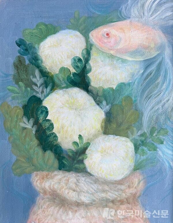 속말하다 2 / 이유빈Oil on canvas, 34.8 x 27.3cm, 2021