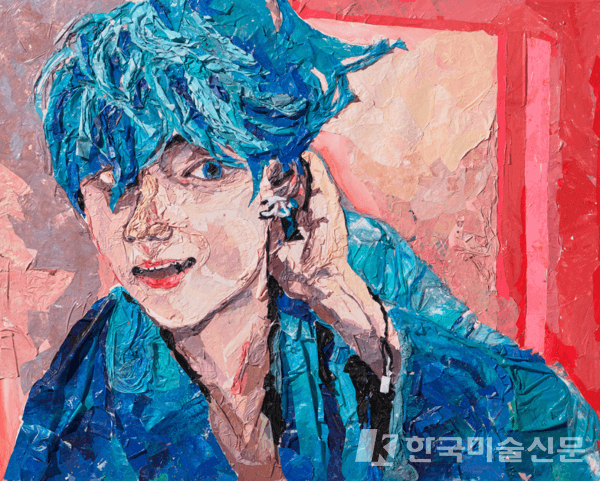 뷔닐, 다시 태어난 아름다움​​​​​​​ 60X50cm , 비닐에 아크릴, 2019