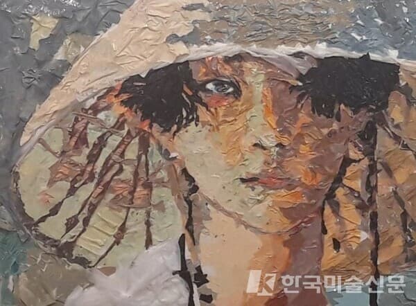 한번빠지면답이없지1, 53X38.8cm, 비닐에 아크릴, 2020