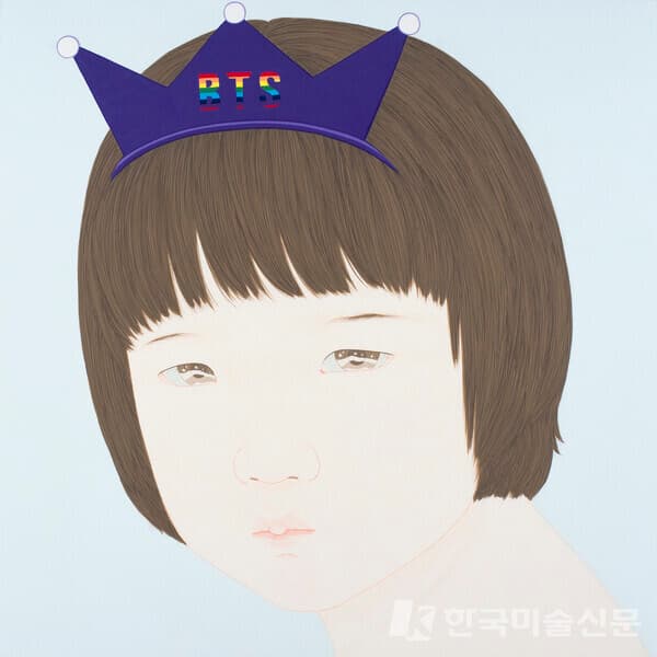 great girl 장지에 중채 80x80cm, 2021